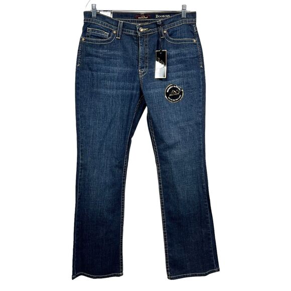 Jordache Womens Jeans Bootcut Instantly‎ Slimming Flap Pockets Blue Size 14 - Picture 1 of 6